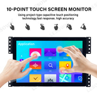 LESOWN E101-C01GBTE Small Embedded 10.1 Inch Display 600-1000cd/m² 1280x800 IPS LCD Screen with VGA/HDMI/USB(touch) for TV CCTV