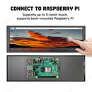 LESOWN P79-T 7.9 inch 400×1280 Stretched Bar LCD Touch Screen Monitor PC Temperature Monitoring RPi