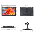 LESOWN N90 HDMI Monitor 9 inch Touchscreen Wide 16:9 1024x600 HD LCD Computer Game Security Display Sub Screen with Speakers