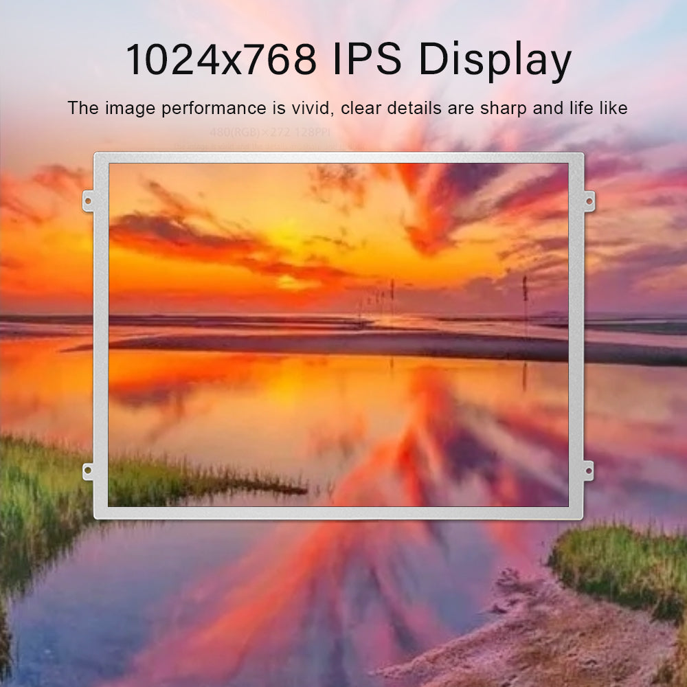 LESOWN M104-A01S Small Wide Screen 10.4 inch 560cd/m2 HD 1024x768 IPS LCD DIsplay HDMI VGA Ports Module for Medical Equipment PC Laptop