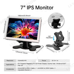 LESOWN 7 inch 1024×600 IPS 5-Point Touchscreen Display with Stand – HDMI/microUSB, Plug & Play N70-A01GWS