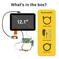 LESOWN M121-A01T Original  12.1 inch LCD Touchscreen Display VGA HDMI 1280x800 IPS Small Screen Secondary Module for Laptops PC