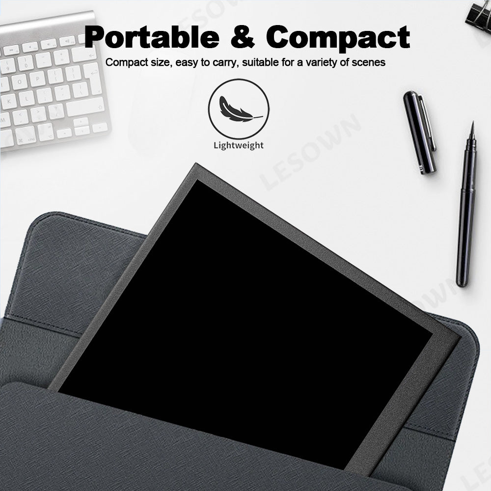 LESOWN P101C 10.1 inch Portable Monitor mini HDMI 1024x600 Portable Display with Speakers for PC Windows