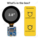 LESOWN M28-A01T mini Touch Screen 2.8 inch 480x480 IPS 1200x1 HDMI SPI3W-RGB 40PIN Interface LCD Display Module for PC Computer Visual Doorphone