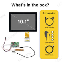 LESOWN M101-B01T Widescreen 10.1 inch Touch Display IPS 1280x800 HD Resolution LVDS HDMI VGA Interface LCD Screen Module for Computer