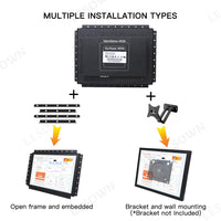 LESOWN E120-A01GBR Embedded Display Raspberry Pi 12 Inch 1024x768 LCD Open Frame Touch Monitor Panel Mount for Factory Automation TV CCTV PC