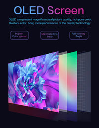 LESOWN P50F mini Monitor 5 inch 100%sRGB USB Connect OLED 6500:1 Contrast Small Extended Screen Display Driver Need