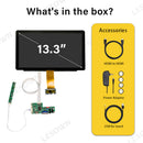 LESOWN M133-A01T Touch Screen  13.3 inch 1920x1080 IPS FHD HDMI VGA Ports LCD Panel eDP 30PIN Interface Wide External Display Module