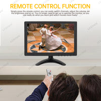 LESOWN N101 10.1 inch Car Monitor HDMI VGA LCD Screen Small Size Display for TV Computer PC Home Security Backup Camera