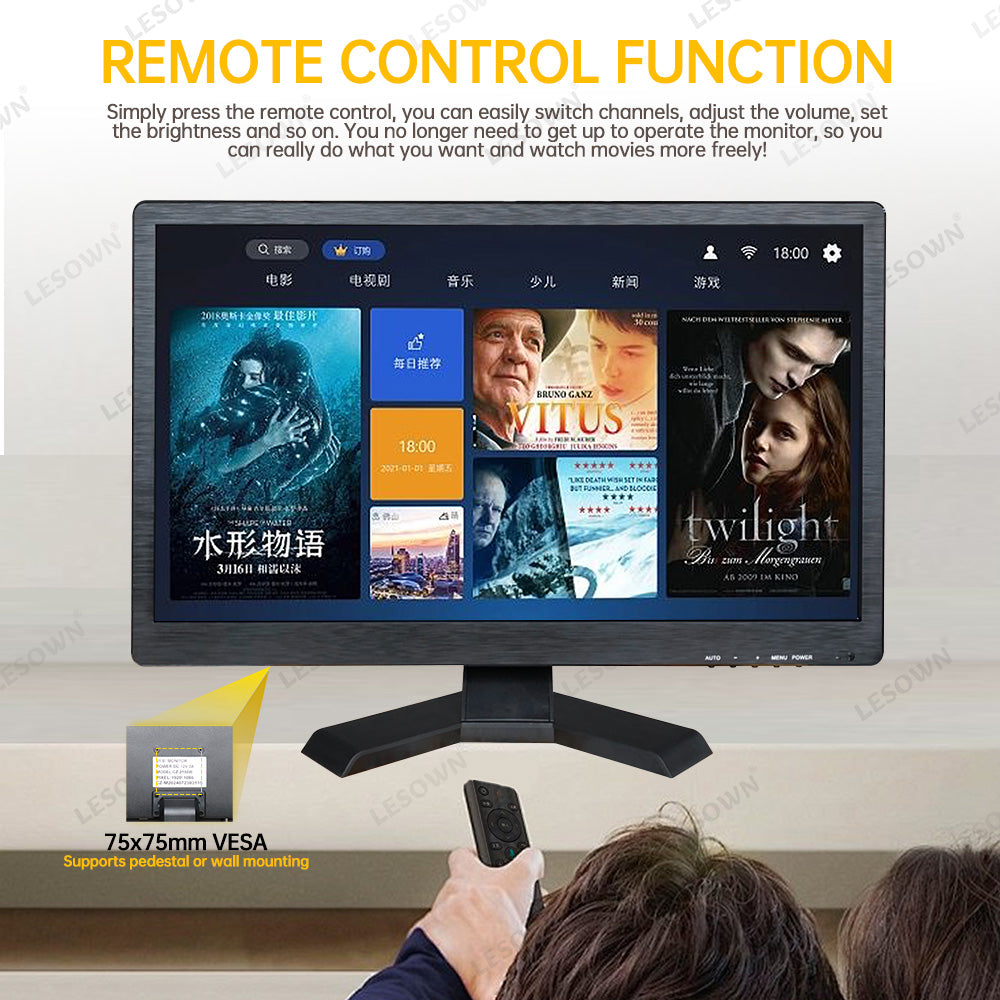 LESOWN N215 Ultra Wide Touchscreen Monitor 21.5 inch 1920x1080 Full HD VGA HDMI Wall Mount VESA Display