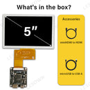 LESOWN M50-A01S 5 Inch LCD Screen 800x480 HD Resolution IPS TTL 40PIN HDMI-compatible Small mini DIsplay Module with Control Board for Camera Raspberry Pi