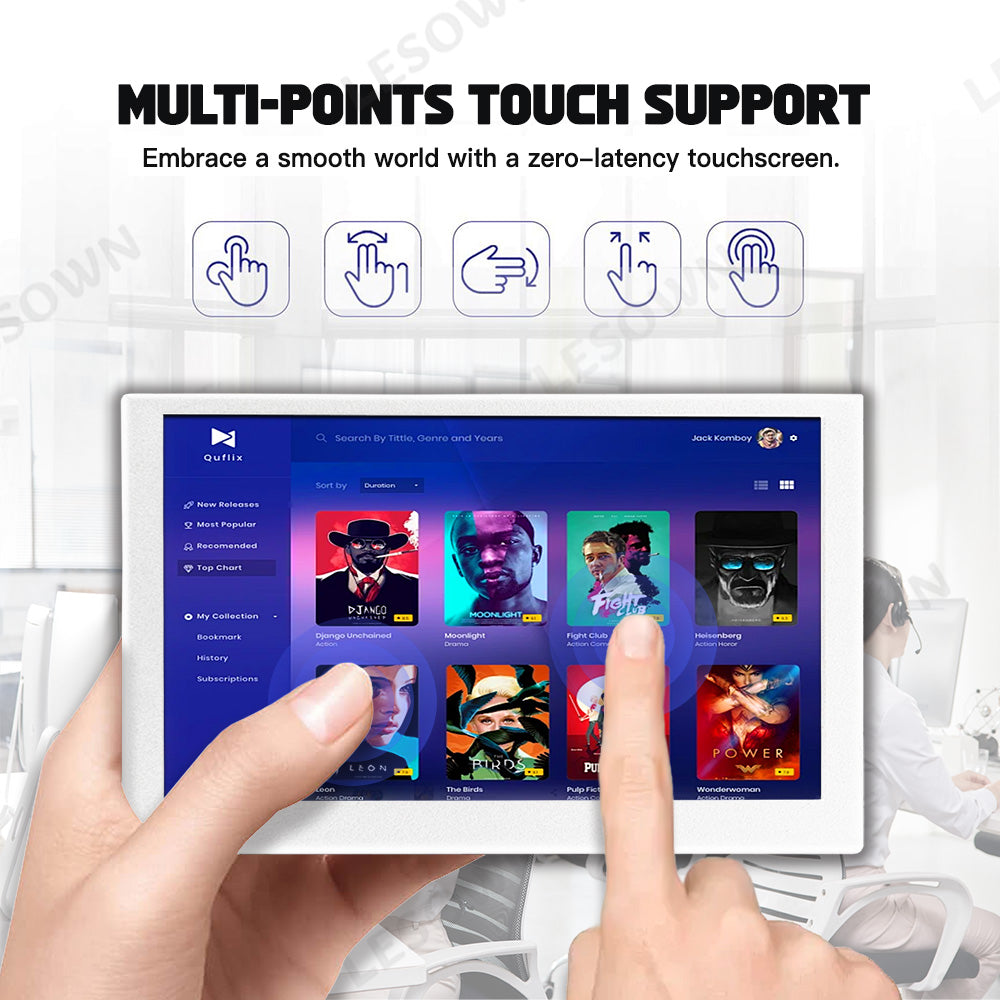 LESOWN P50CW-T mini USB Touch Display HDMI IPS Screen Compact 5 inch PC Laptop Sub White Monitor