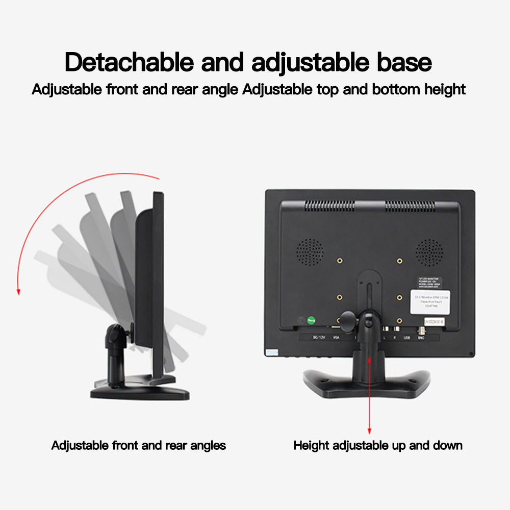 LESOWN N120 Resistive Capacitive Touch Screen Monitor 12 inch 16:10 1280x800 IPS Industrial Embedded