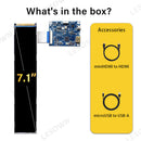 LESOWN M71-A01S LCD Panel Display Long Strip Slim Screen 7.1 inch 280x1424 IPS HDMI 400cd/m2 MIPI 4LANE Interface Module with Driver Board