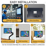 LESOWN E101-C01GBTE Small Embedded 10.1 Inch Display 600-1000cd/m² 1280x800 IPS LCD Screen with VGA/HDMI/USB(touch) for TV CCTV