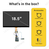 LESOWN M185-B01T 18.5 inch Touch Screen Module USB-C HDMI-compatible FHD 1920x1080 IPS LCD Panel 1200:1 Full Viewing Display for Computer