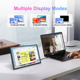 LESOWN P101DP P101DP-T 10.1inch 1280x800 IPS LCD Portable Display Mini Secondary Monitor USB‑C Side Screen Compact Display for Laptop Plug & Play