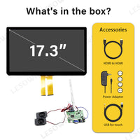 LESOWN M173-A01T Ultra Wide Touch Screen  17.3 inch HDMI VGA 1920x1080 Full HD eDP 30PIN Interface IPS LCD Panel Module External Display