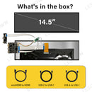 LESOWN M145-A01S Long Stretched Screen 14.5 inch IPS Touch 2560x720 QHD 1500:1 USB-C HDMI Strip Bar Secondary Display LCD Panel Module