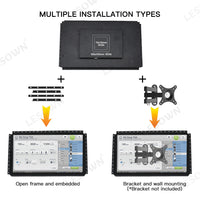 LESOWN E195-C01GBT Embedded Display 19.5'' Open Frame Monitor 1600x900 Touch Monitor with VGA/HDMI/Audio/USB(touch) for Factory Automation