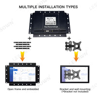 LESOWN E70-G02GBR 7 Inch Open Frame Laptop Touchscreen Monitor Industrial Embedded Display VGA/HDMI/AV/USB(touch) Interface 1024x600 IPS