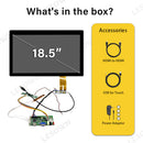 LESOWN M185-C02T 18.5 inch Laptop LCD Screen LVDS 60Hz 1920x1080 IPS Touch HDMI VGA Interface Full Viewing 1000:1 Display Module for Computer