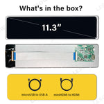 LESOWN M113-A01S 11.3 inch Long Stretched Bar LCD Screen 440x1920 IPS mini HDMI MIPI 4LANE Interface Display Module for Raspberry Pi Laptop