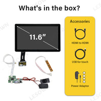 LESOWN M116-A01T  Small Display 11.6 inch USB Capacitive Touch HDMI VGA Full Viewing 1000:1 IPS 1920x1080 LCD Module with eDP 30PIN Interface