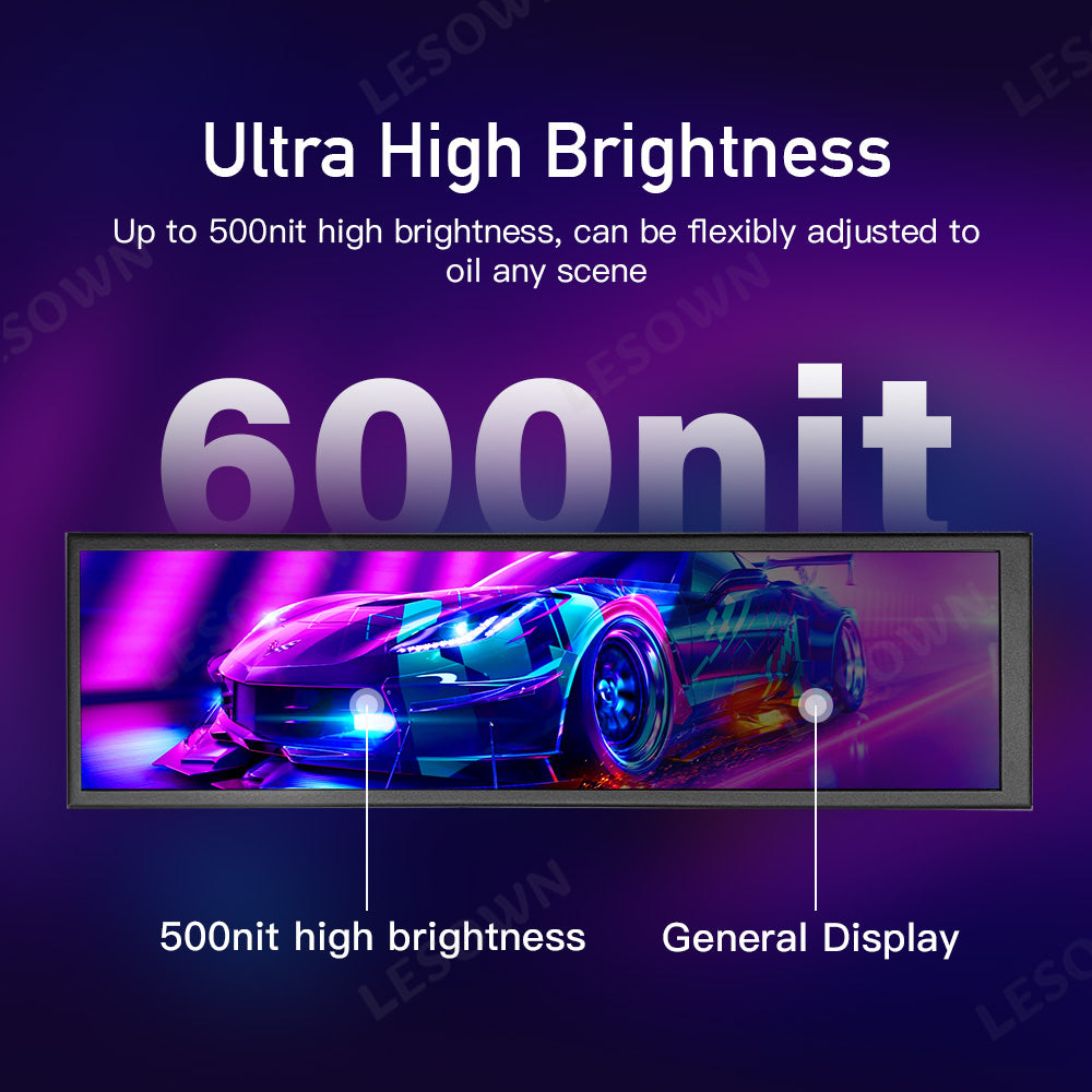 LESOWN P88D-T Touch Screen Long Display 8.8 inch 480x1920 600cd/m2  IPS Wide Extender Screen with Stand