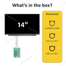 LESOWN M140-A01T IPS Laptop LCD Screen 14 inch NV140FHM-T0A Display Panel 1920x1080 Full HD eDP 40PIN HDMI-compatible USB-C Touchscreen Module