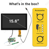 LESOWN M156-B01T 15.6 inch Laptop Screen 1920x1080 IPS HDMI VGA USB Touchscreen Display eDP 30PIN Interface LCD Panel Module for PC