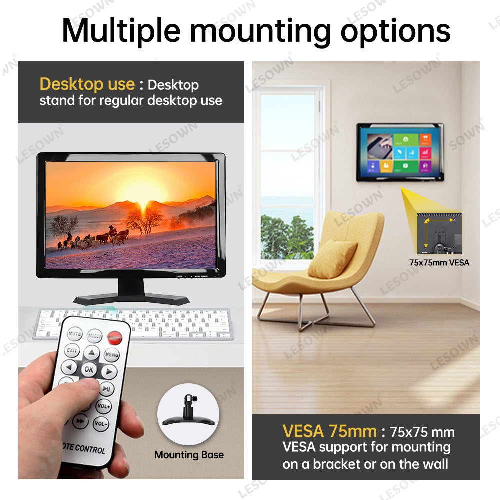 LESOWN N190 Industrial Display 19 inch Ultra Wide Touch Screen 1440x990 IPS External Monitor with Speakers
