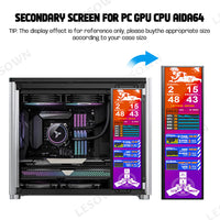 LESOWN P141GMS 14.1 inch Long Portable Monitor 4K Ultra Wide USB C HDMI IPS Laptop PC External LCD Monitor