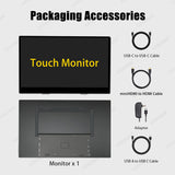 LESOWN P133K 13.3 inch 4K Portable Monitor UHD 3840x2160 IPS LCD Touchscreen VESA Extension Display for XBox PS4/5 Switch PC Laptop