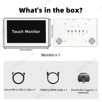 LESOWN P50CW-T mini USB Touch Display HDMI IPS Screen Compact 5 inch PC Laptop Sub White Monitor