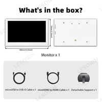 LESOWN P43CW 4.3inch Small HDMI Portable Monitor  800×480with Speakers Portable Temperature Monitoring Display