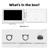 LESOWN P43CW 4.3inch Small HDMI Portable Monitor  800×480with Speakers Portable Temperature Monitoring Display
