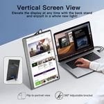 LESOWN P140KPS/P140KMS 14 inch 4K Portable Monitor Wide Screen USB-C Display with Holder for Laptop Phone Xbox PS4 PS5 Switch