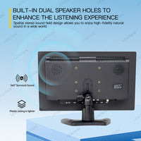 LESOWN N133 Widescreen 13.3 inch Full HD 1920x1080 IPS Screen LCD Monitor Video Input with Speakers