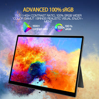 LESOWN P105KPT 10.5" Portable Monitor 1920x1280 IPS 100% sRGB 10-Point Touchscreen USB-C HDMI Lightweight Travel Display with Speakers