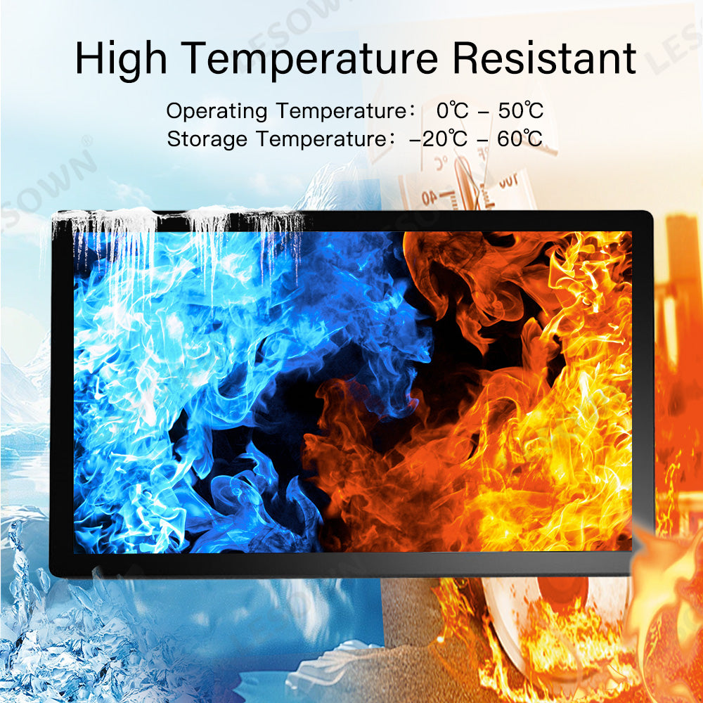 LESOWN E270-G01GBT Open Frame 27 Inch Industrial Embedded Win-10 PC Monitor 1920x1080 IPS Panel Mount Display Wide Temperature Range for TV