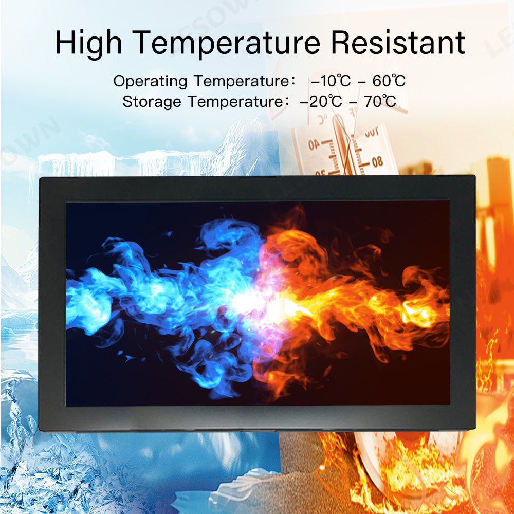 LESOWN E236-C01GBT 23.6in 1920x1080 IPS LCD Embedded Display Open Frame Multi-Touch Screen Industrial for Medical Equipment Digital Signage