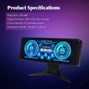 LESOWN P34FB P34FW 3.4 Inch Stretched Strip Display 376x960 LCD External Expansion Display CPU Hardware Temperature Monitor for Laptop PC