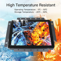 LESOWN E80-G01GBT Industrial Embedded Display 8inch 1024x768 10 Points Open Frame Touchscreen Monitor 4:3 LCD Screen for Factory Automation