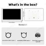 LESOWN P50CW 5-inch Mini Monitor Small White LCD Display: Portable Second Screen for Laptops