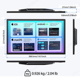 LESOWN P156KPM P185KPM Wireless 15.6 18.5 Inch FHD Portable Monitor Wireless Screen Projection Ideal for Streaming Movies and Reading Documents