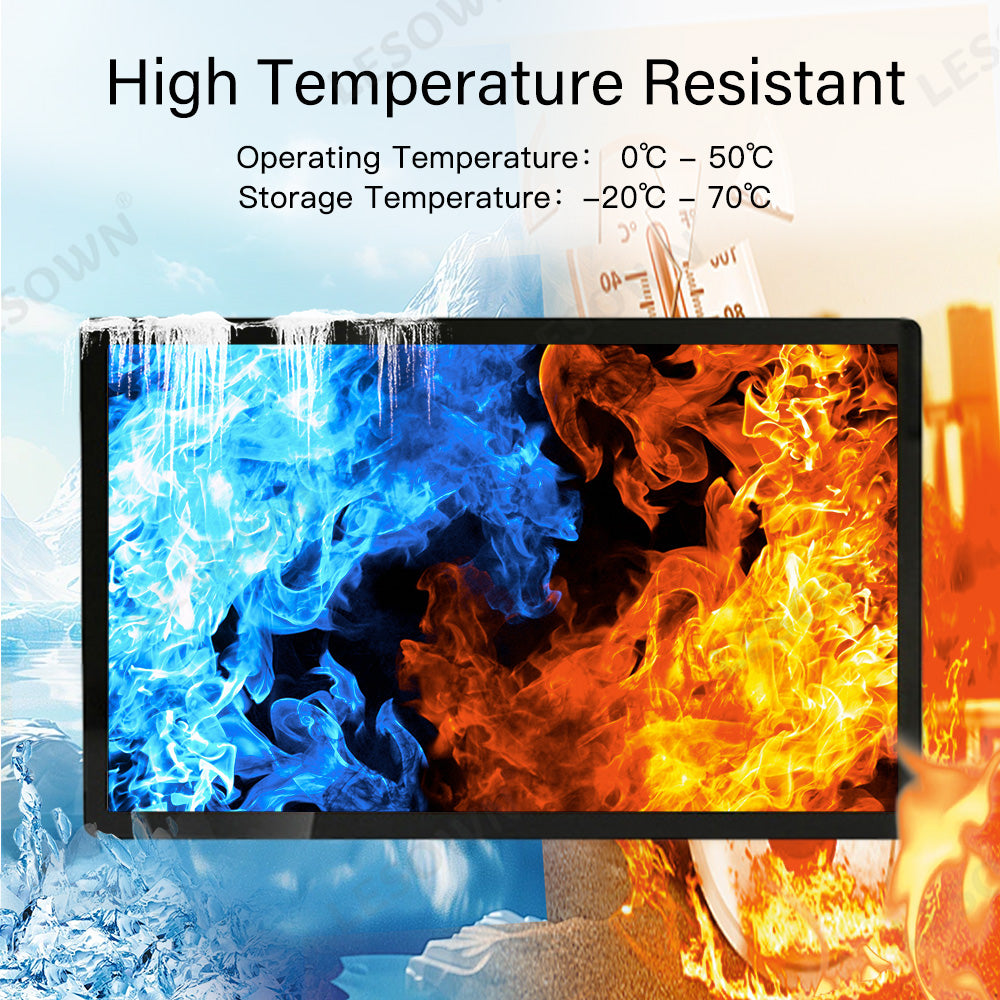LESOWN E215-C01GBT Embedded 21.5 Inch 1080p Industrial Monitor 1920x1080 IPS Touch Monitor Panel Mount with VGA/HDMI/Audio/USB(touch) for TV
