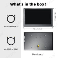 LESOWN P50C Small mini Monitor 5 inch 800x480 HDMI Portable Second Screen for Laptop PC