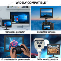 LESOWN N120 12 inch 1024x768 Industrial LCD Monitor 4:3 HDMI AV Small Wide Screen Touch Display