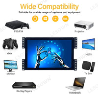 LESOWN E101-C01GBTE Small Embedded 10.1 Inch Display 600-1000cd/m² 1280x800 IPS LCD Screen with VGA/HDMI/USB(touch) for TV CCTV